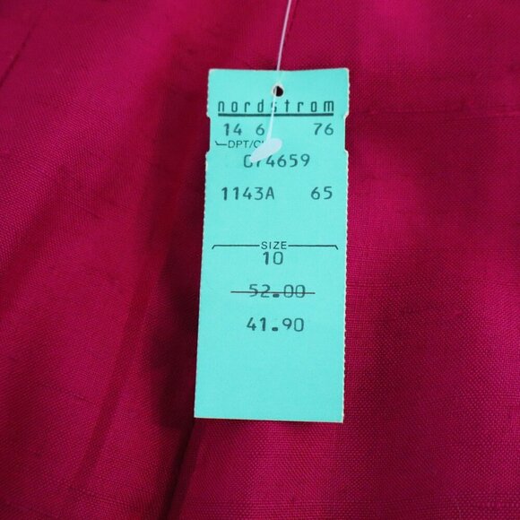 Nordstrom Vintage 100% Silk Skirt 80's Lined Magenta Label Size 10 fits 6 NWT - Picture 4 of 10